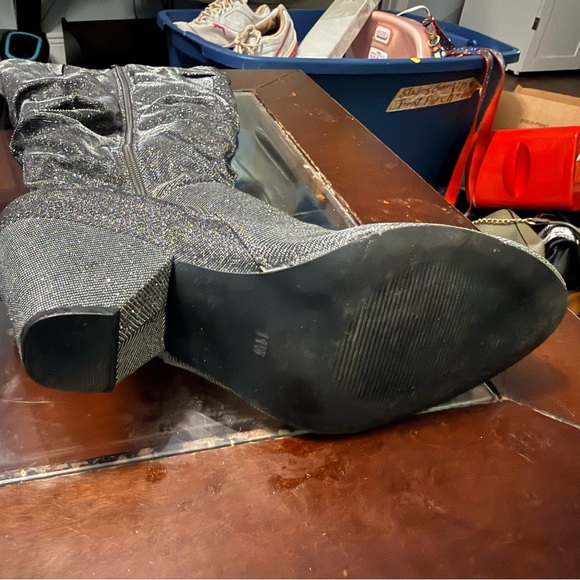 Torrid Shimmering Silver Heeled Boots - Picture 4 of 11